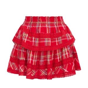 Red Plaid Women's Skirt